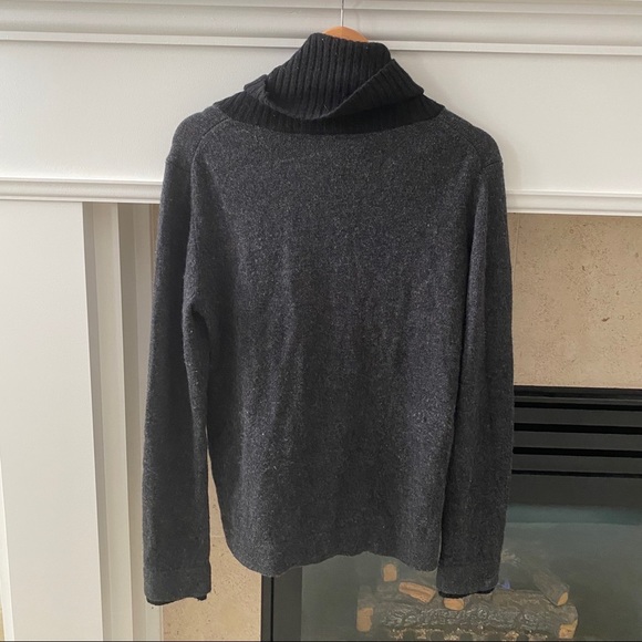 ARMANI EXCHANGE Gray and Black Wool Turtleneck - Picture 3 of 7